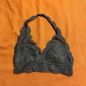 Aerie Lace Halter Bralette - Dark blue